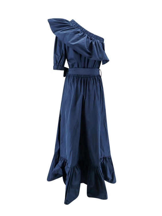 Shop Lavi Long Taffetà Dress In Blue