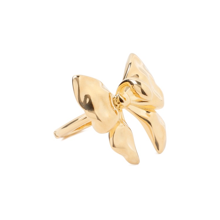 Shop Hugo Kreit Bow Gold Brass Ring In Not Applicable