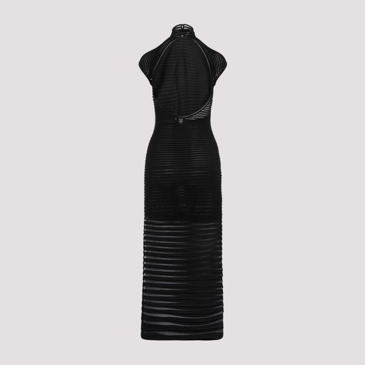 Shop Alaïa Black Viscose Long Dress
