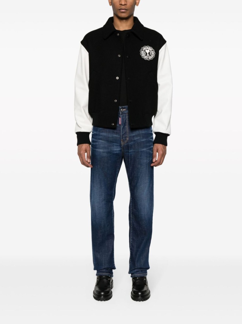 Dsquared2 642 Dark Pressed Wash Jeans In Blue