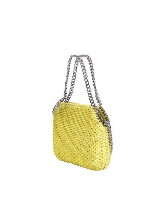 Shop Stella Mccartney Oxide Yellow Mini Tote Bag In Gold