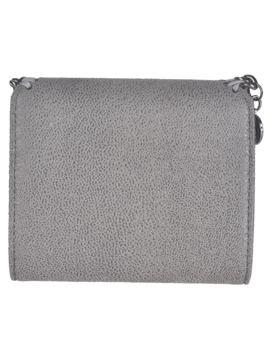 Shop Stella Mccartney Small Falabella Flap Wallet In Grey