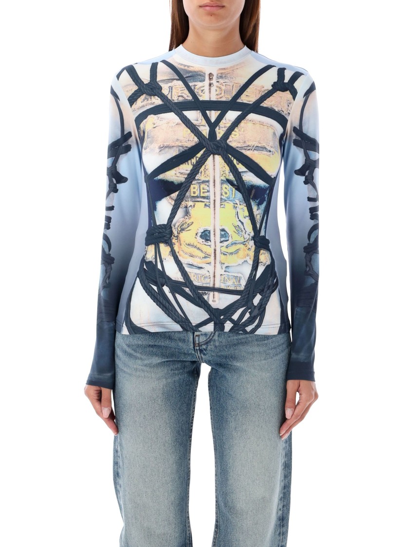 Shop Y/project Bondage Print Top In Multicolor