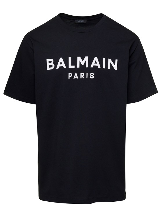 Shop Balmain Black Crew Neck T-shirt