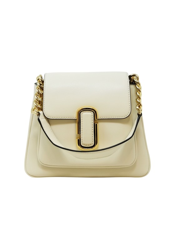 Marc Jacobs White Leather The Mini Chain Satchel Bag