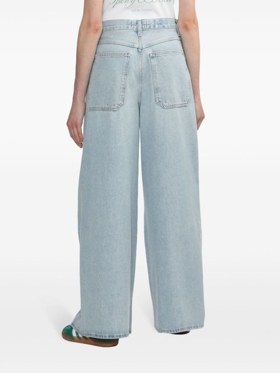 Agolde Womens Baggy Wide-leg Organic Cotton-blend Denim Jeans Libertine In Blue