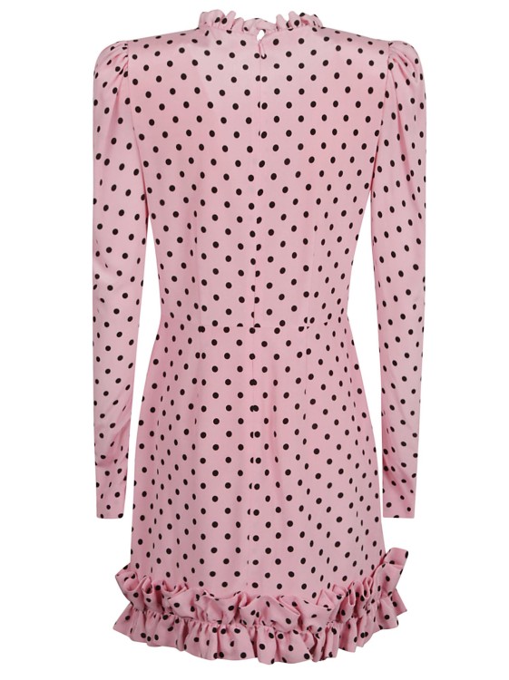 Shop Alessandra Rich Polka Dot Mini Dress In Pink
