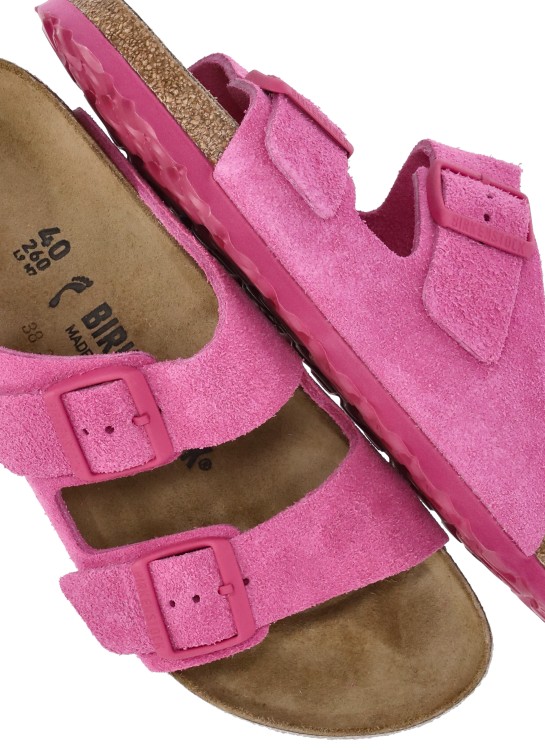 Shop Birkenstock Arizona Slippers In Pink