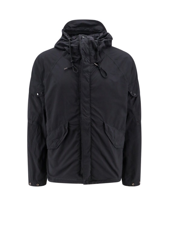 Shop Ten C Nylon Jacket With Back Logo Pacth In Black