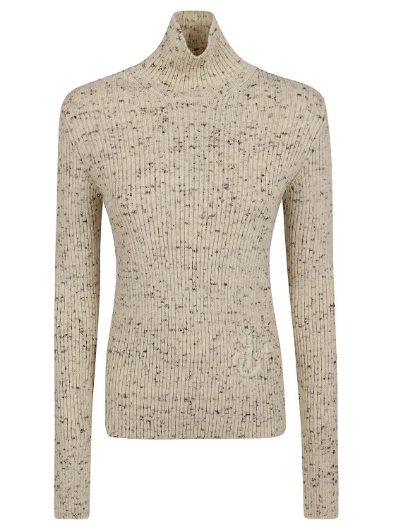 Jil Sander Ribbed-knit High-neck Top In Neutrals