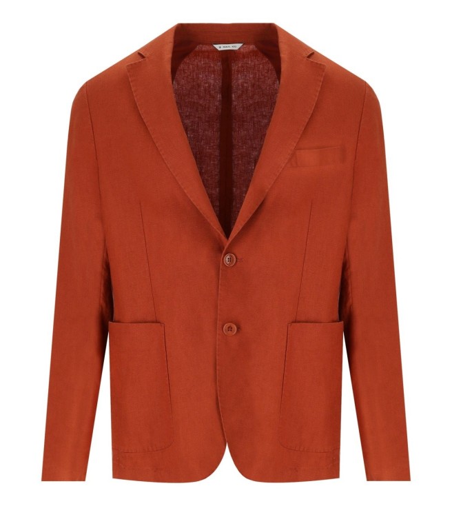 Shop Manuel Ritz Rust Single Breasted Jacket In Red