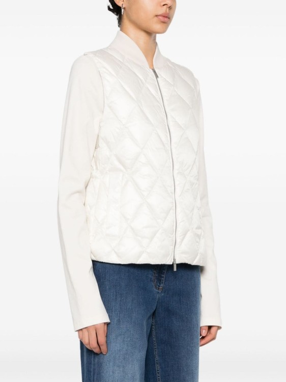 Shop Peserico White Puffer Vest