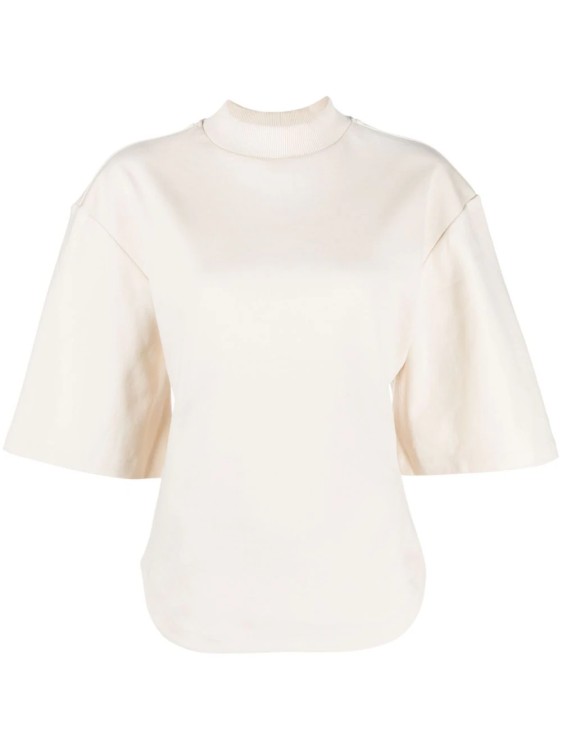 Shop Attico White Open-back T-shirt