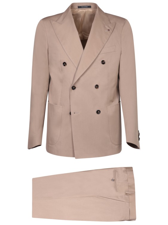 Tagliatore Cotton And Wool Suit In Pink