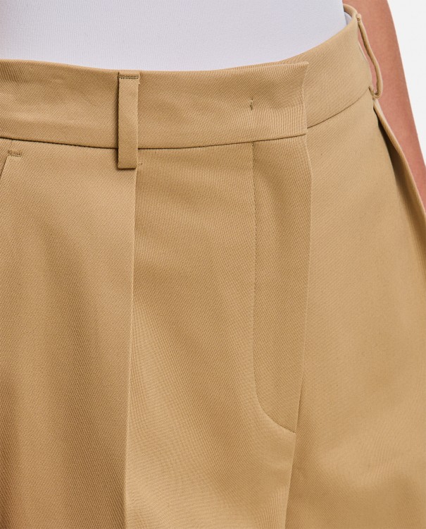 Shop Sportmax Unico Gabardine Shorts In Brown