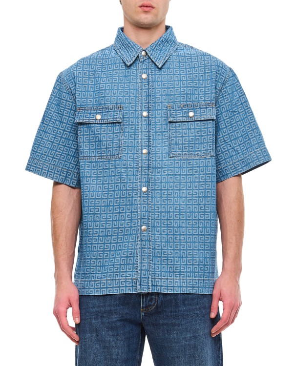 Shop Givenchy Boxy Fit Denim Shirt In Blue