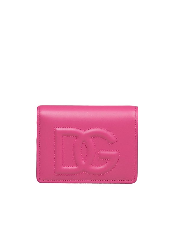 Shop Dolce & Gabbana Leather Wallet In Glicine Color In Pink