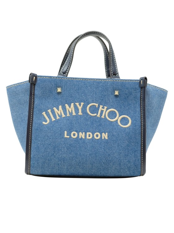 Jimmy Choo Fabric Varenne Medium Tote Bag In Blue | ModeSens