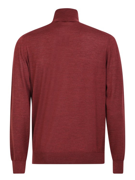 Shop Colombo Bordeaux Silk And Cashmere Sweater In Burgundy