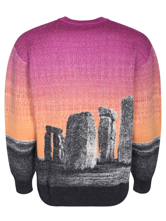 Shop Aries Sweatshirt With Henge Inlay Pattern In Multicolor