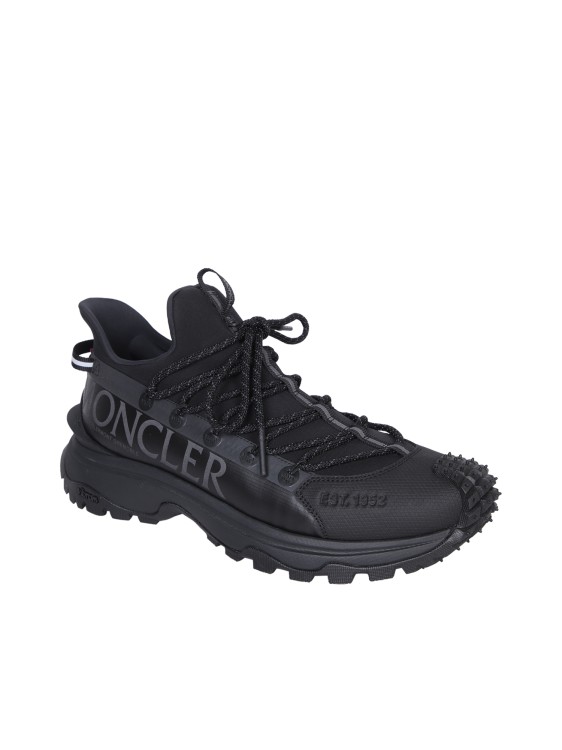 Shop Moncler Black Multi-material Sneakers