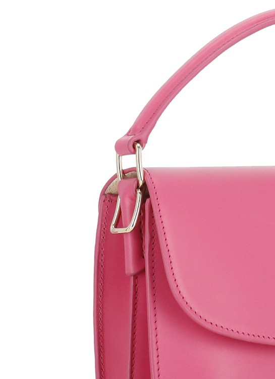 Shop Apc Fuchsia Smooth Leather Shoulder Bag In Pink
