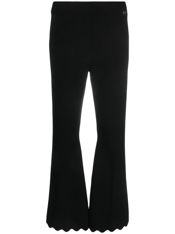 TWINSET BLACK FLARED TROUSERS