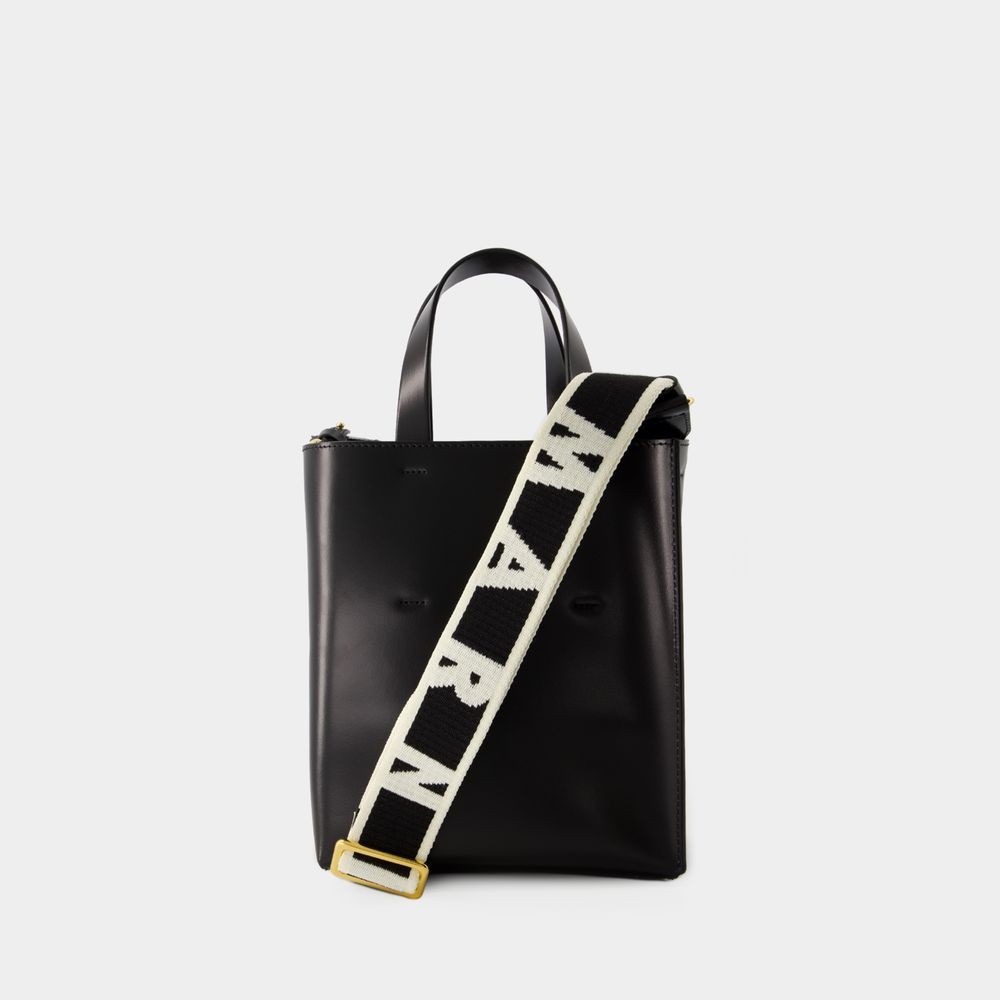Marni Museo Mini Crossbody - - Leather - Black In Black