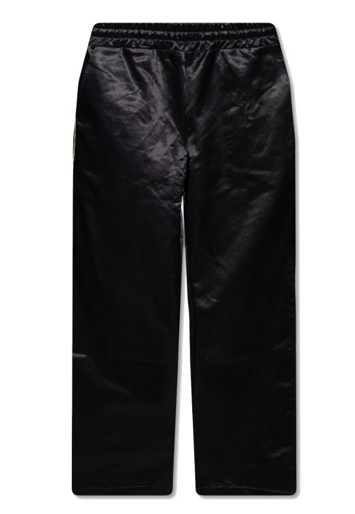 Shop Giuseppe Zanotti Black Logo Trousers