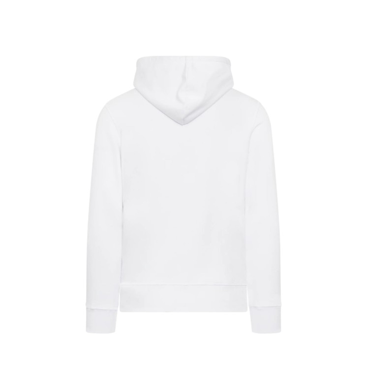 Shop Alexander Mcqueen Cotton Logo Hooded Sweatshirt In White