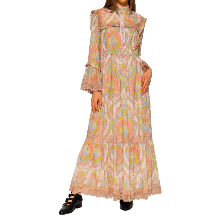 Shop Gucci Fiorito Floral Dress In Multicolor