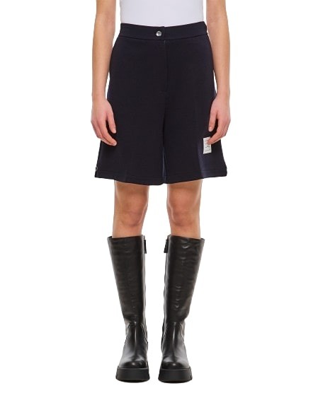 Shop Thom Browne High Waisted Shorts In Black