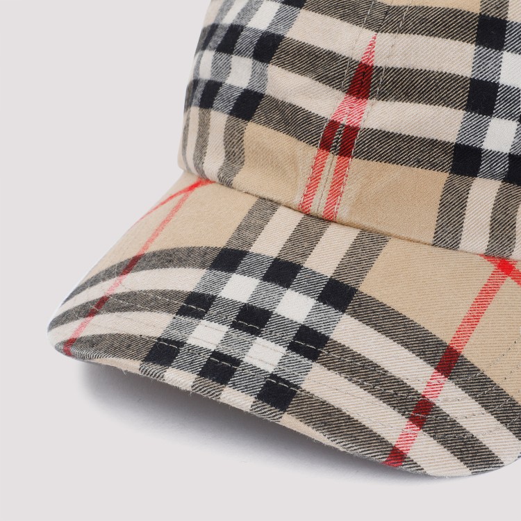 Shop Burberry Stone Archive Beige Check Baseball Hat In Neutrals