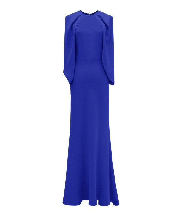 Gemy Maalouf Slim Cut Blue Dress - Long Dresses