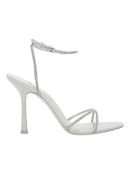 Alexander Wang Dahlia Crystal-embellished High-heel Sandals In White