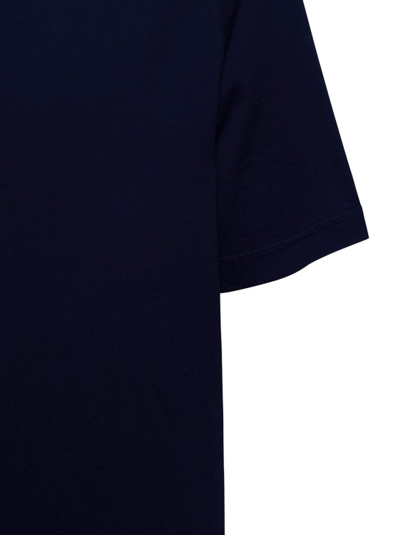 Shop Gaudenzi Blue Cotton Crew Neck T-shirt In Black