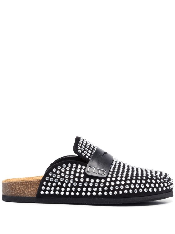 Jw Anderson Crystal-embellished Slip-on Mules In Black