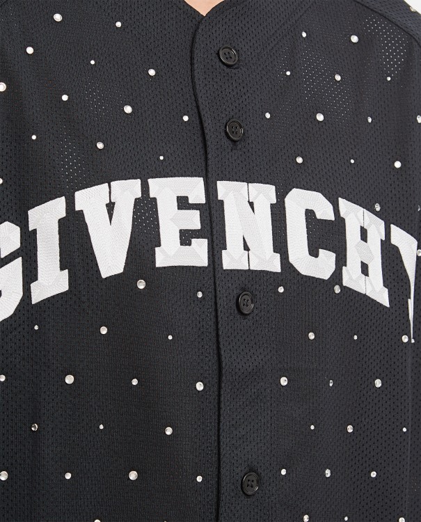 Shop Givenchy Baseball Oversized Ls Shirt In Black