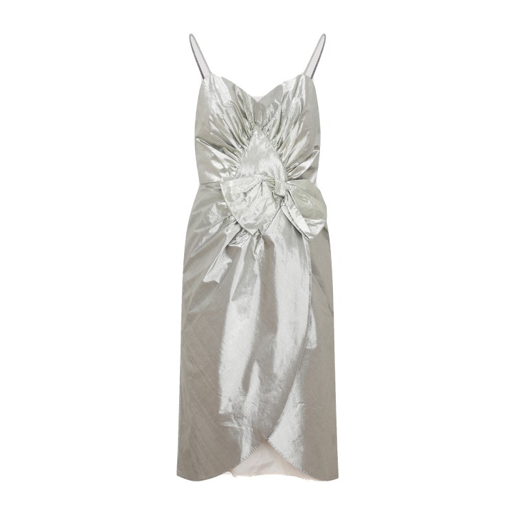 Shop Maison Margiela Silver Midi Dress In Grey