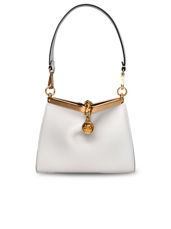Etro Ivory Leather Bag In White