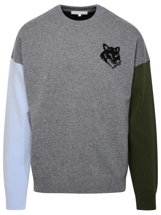 Maison Kitsuné Fox Head Shirt In Grey