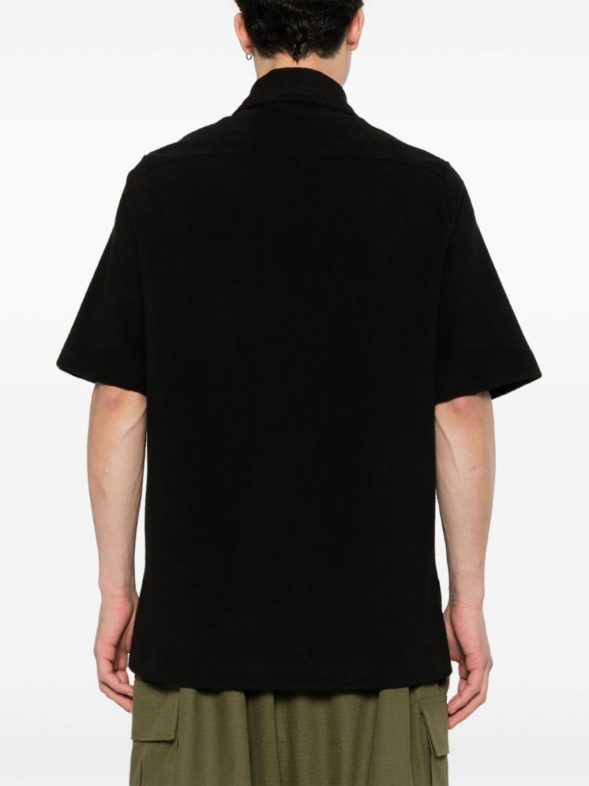 Shop Jil Sander Zip Shirt With Logo In Black