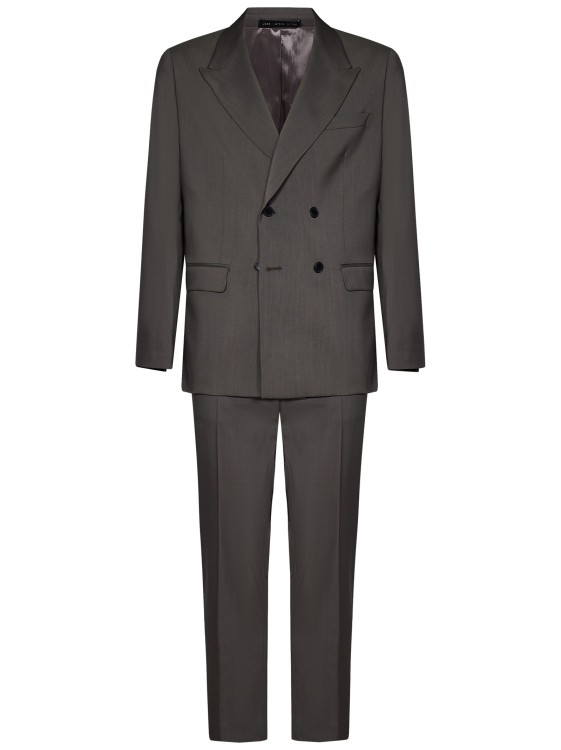 Shop Low Brand Bracco-colored Wool Suit In Grey
