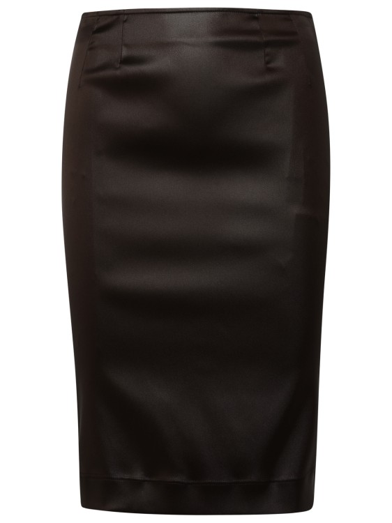 Shop Dolce & Gabbana Brown Acetate Skirt