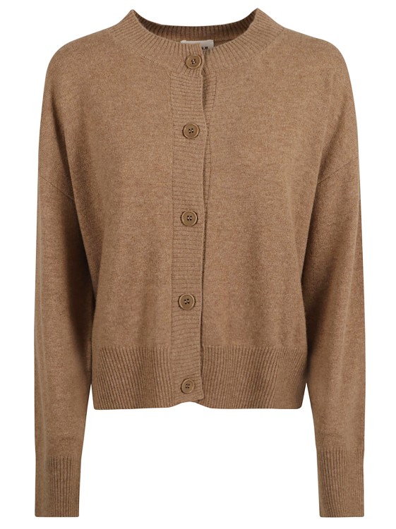 Shop P.a.r.o.s.h Fisherman's Knit Mélange Effect Cardigan In Neutrals