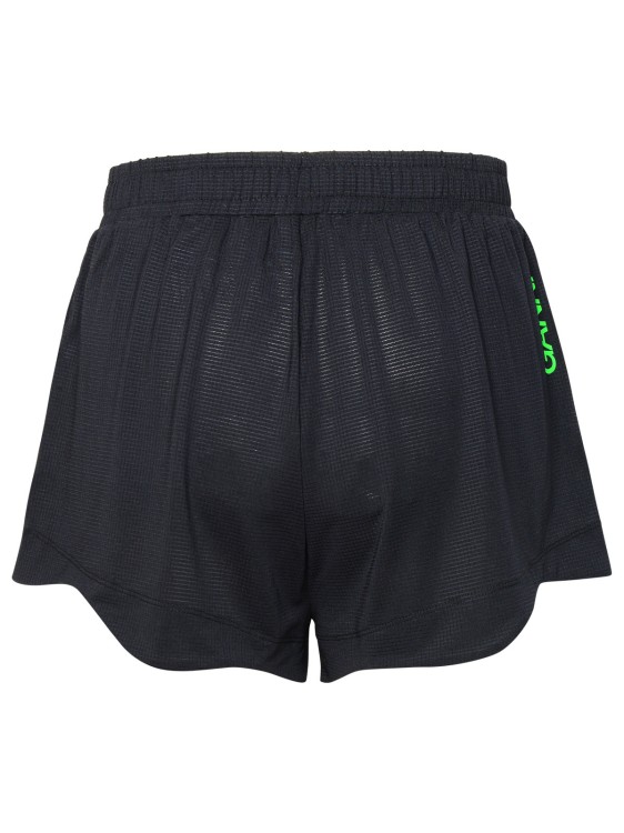 Shop Ganni Active' Shorts In Black Recycled Polyester Blend
