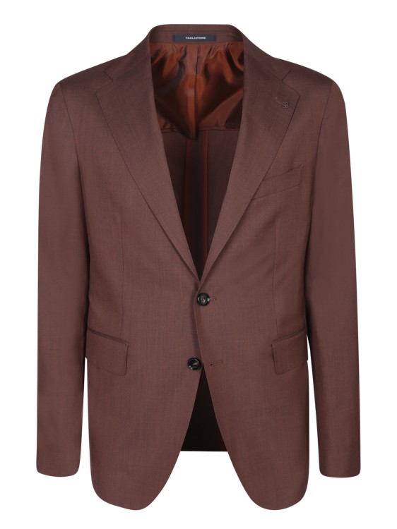 Shop Tagliatore Virgin Wool Suit In Brown
