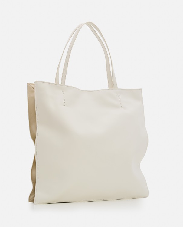 Shop Maeden Yumi Leather Tote Bag In White