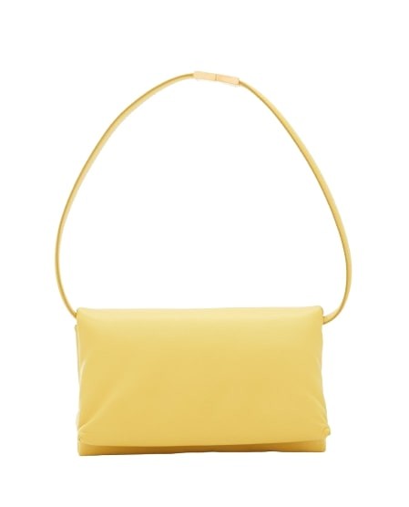 Marni Yellow Soft Smooth Leather Bag In Gold