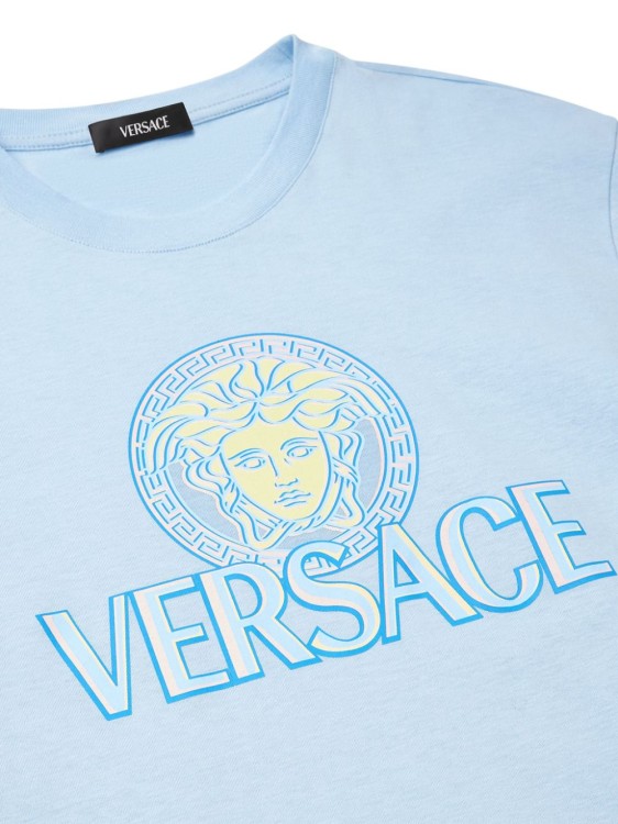 Shop Versace Blue Medusa T-shirt